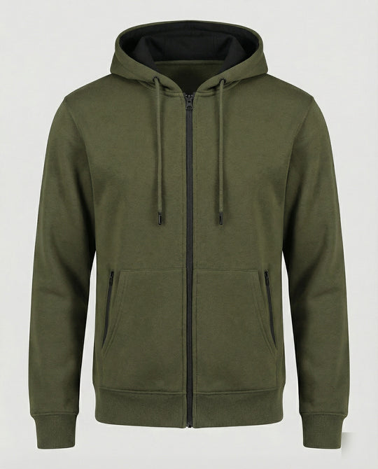Kapuzenjacke Herren sportlich mit Reißverschluss und Taschen