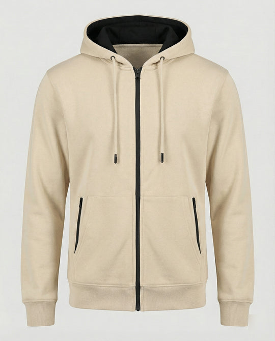 Kapuzenjacke Herren sportlich mit Reißverschluss und Taschen