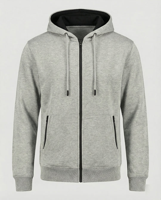 Kapuzenjacke Herren sportlich mit Reißverschluss und Taschen