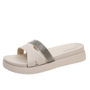 Damen Komfort-Sandalen mit funkelndem Riemen R&B