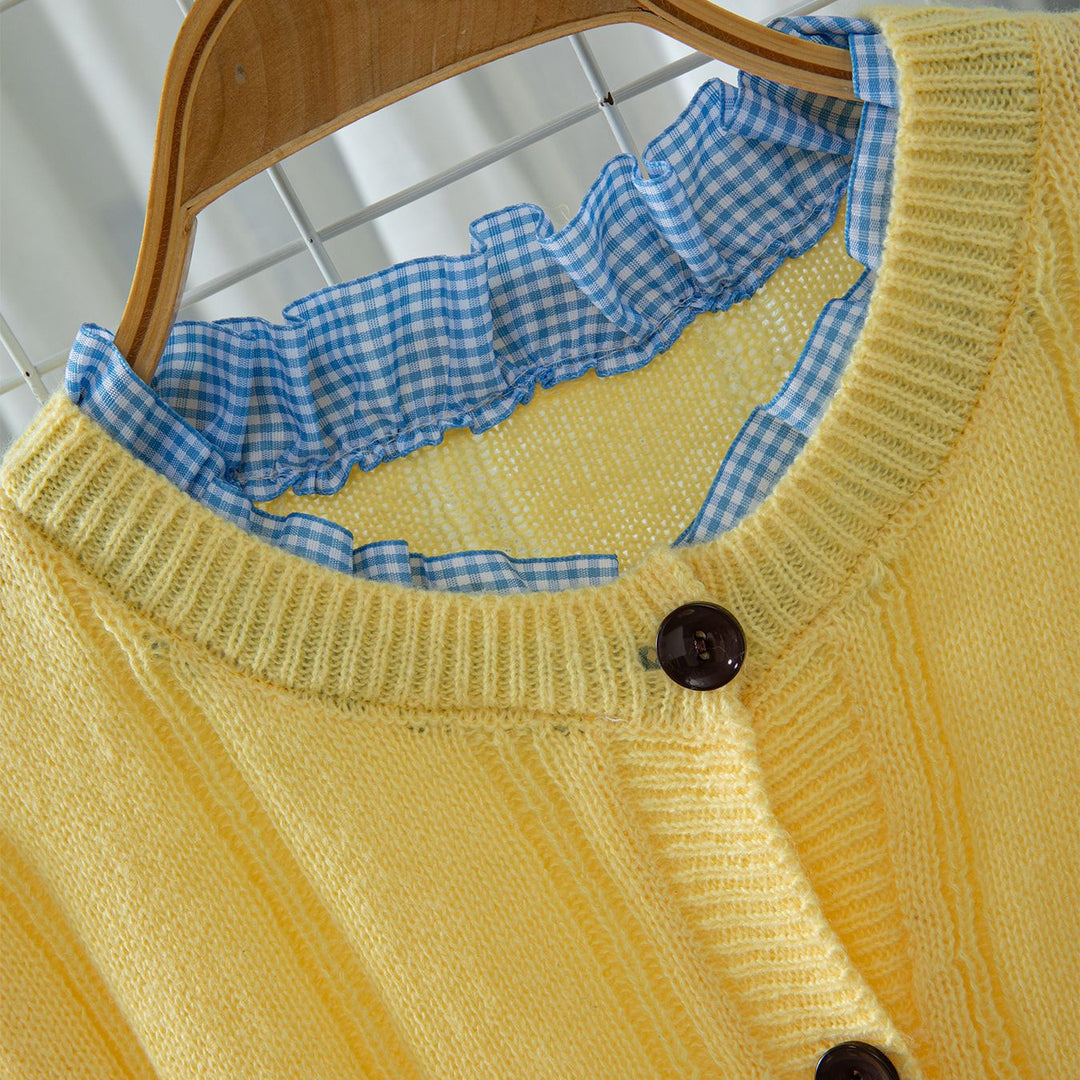 Damen Leichte Strickjacke mit hübschen Rüschendetails R&B