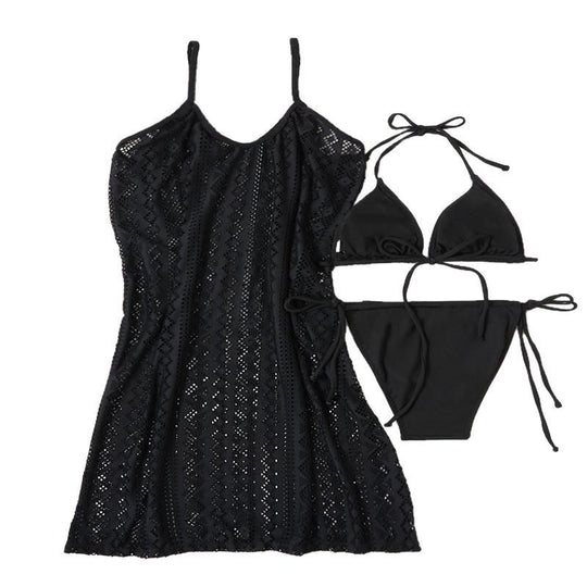 Damen Strandschcover mit eleganter Spitze und raffinierten Details R&B