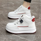 Damen modische High-Top Sneaker mit dämpfender Sohle und atmungsaktiver Obermaterialstruktur R&B