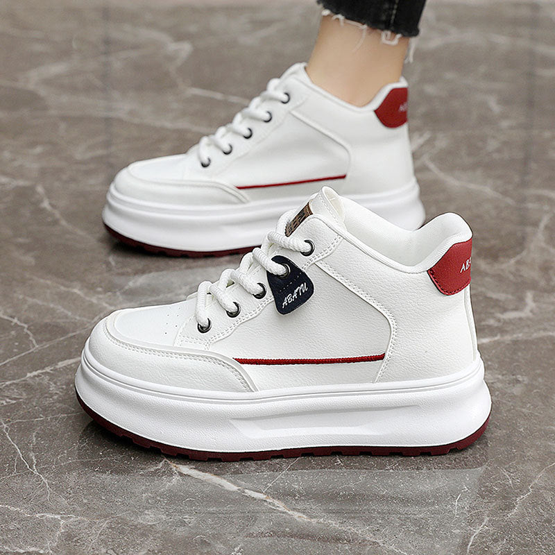 Damen modische High-Top Sneaker mit dämpfender Sohle und atmungsaktiver Obermaterialstruktur R&B