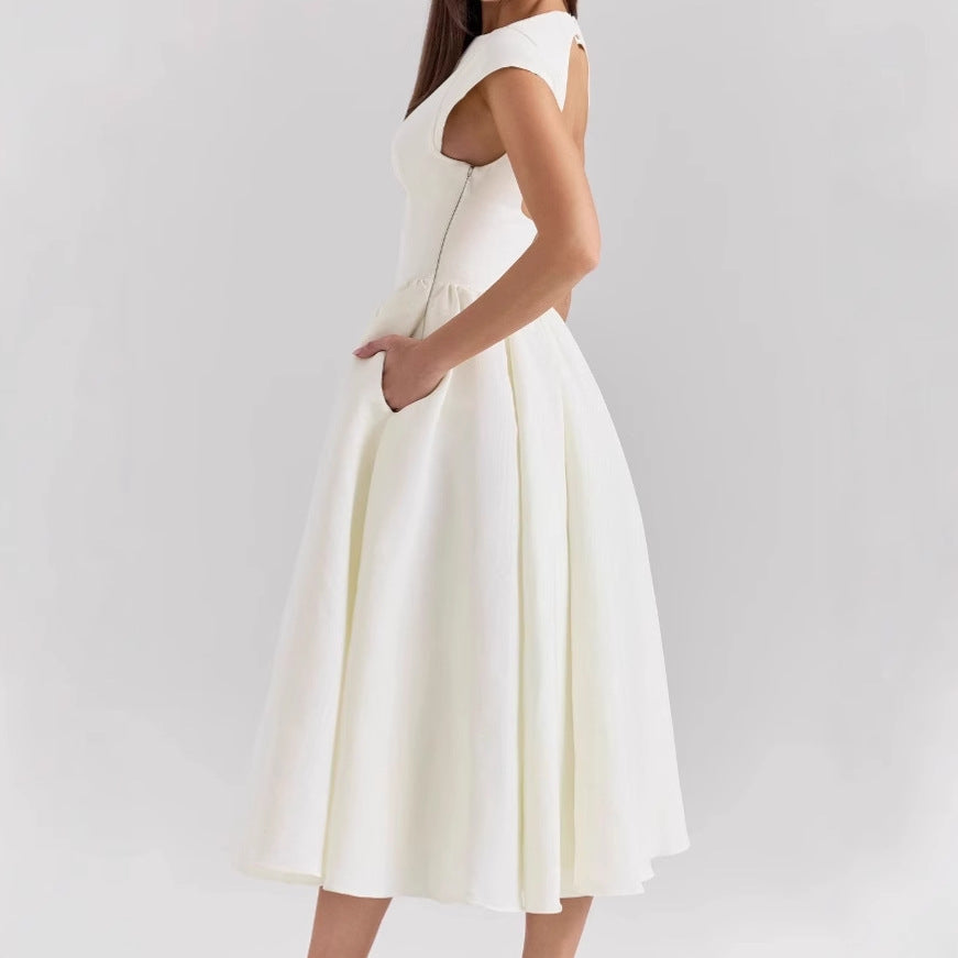 Damen Elegantes Ballkleid mit Tüllrock und Rückenreißverschluss R&B