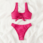 Damen Sportlicher Bikini mit Knotendesign und hohem Komfort