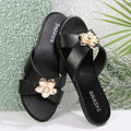 Damen modische Sandalen mit blühender Applikation R&B