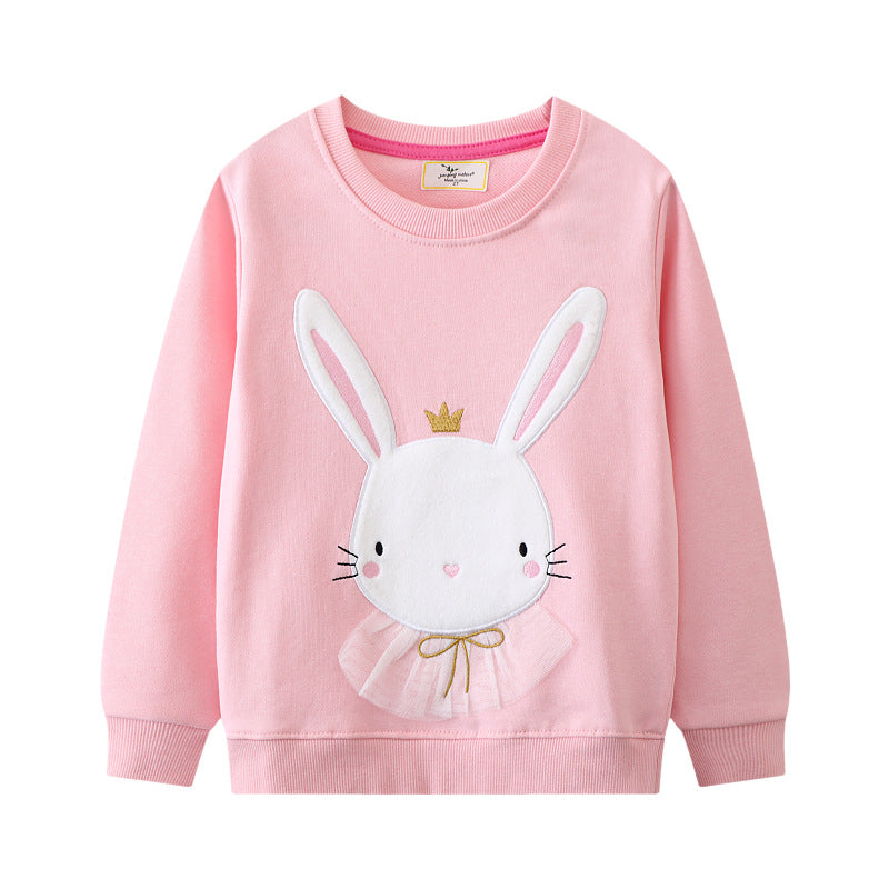 Mädchen Sweatshirt mit niedlichem Hasenmotiv R&B