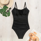Damen Figurbetonter Einteiler Badeanzug R&B