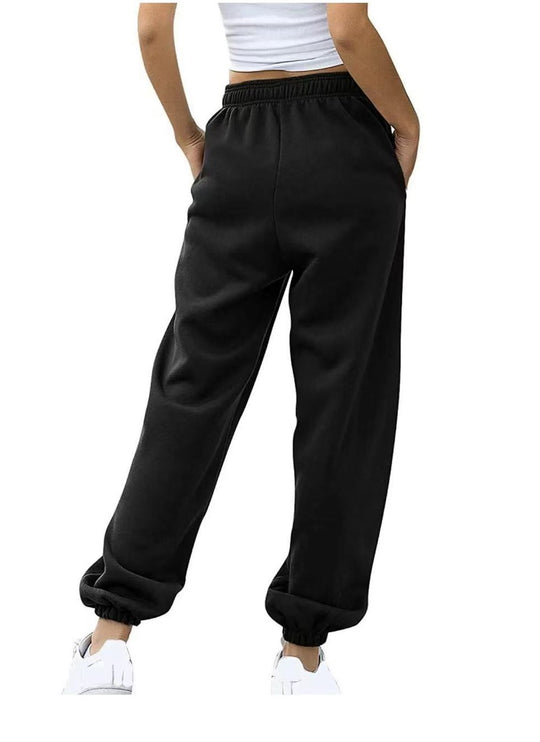 Damen bequeme und lässige Jogginghose mit elastischem Bund und Kordelzug R&B