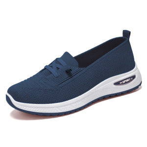 Damen Sportliche Slip-On Sneakers mit atmungsaktiver Strickoberfläche R&B