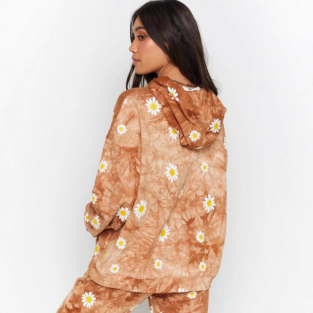Damen Kapuzenpullover mit floralem Muster R&B