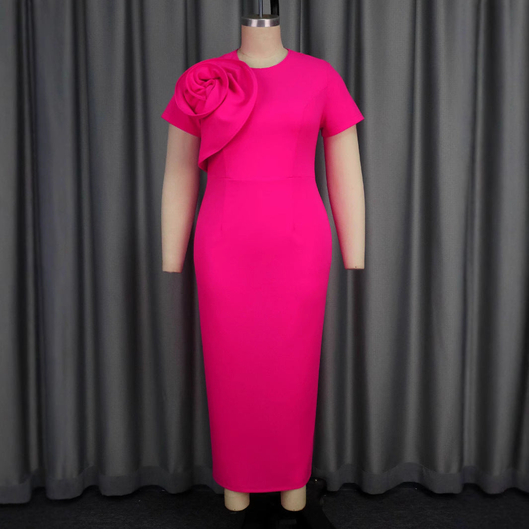Damen Elegantes Maxikleid mit floralem Rüschendetail R&B