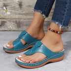 Damen Komfortable Zehentrenner-Sandalen mit ergonomischem Fußbett und modischen Akzenten R&B