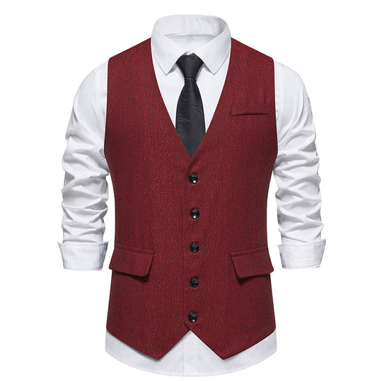 Herren elegante Weste mit feinen Knopfdetails R&B