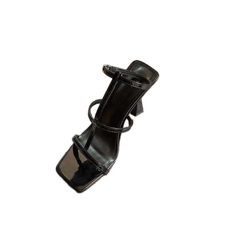 Damen elegante Sandalen mit geometrischem Absatz R&B
