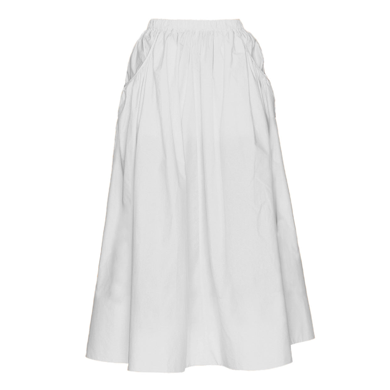 Damen Eleganter Midirock mit raffinierten Falten und elastischem Bund R&B