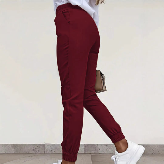 Damen bequeme Slim-Fit Chino-Hose R&B