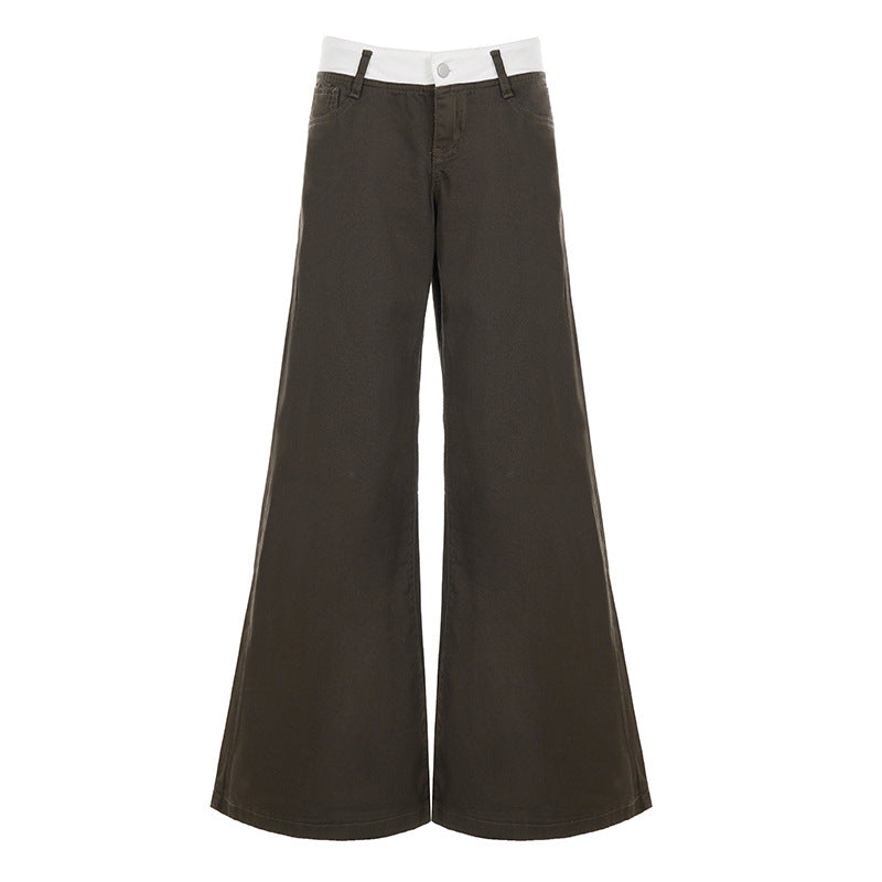 Damen Cargo-Hose im lässigen Stil mit praktischen Seitentaschen und weitem Bein R&B