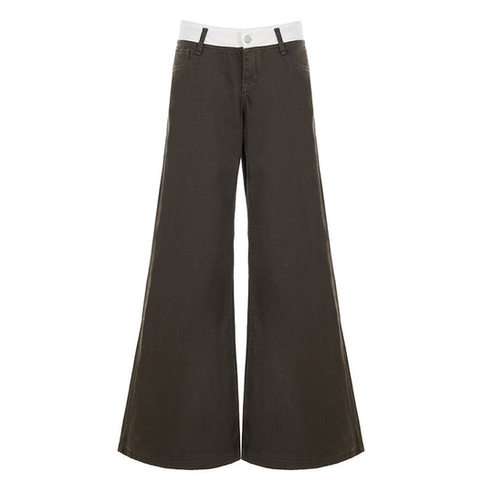 Damen Cargo-Hose im lässigen Stil mit praktischen Seitentaschen und weitem Bein R&B