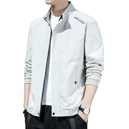 Herren sportliche Übergangsjacke mit hohem Kragen R&B