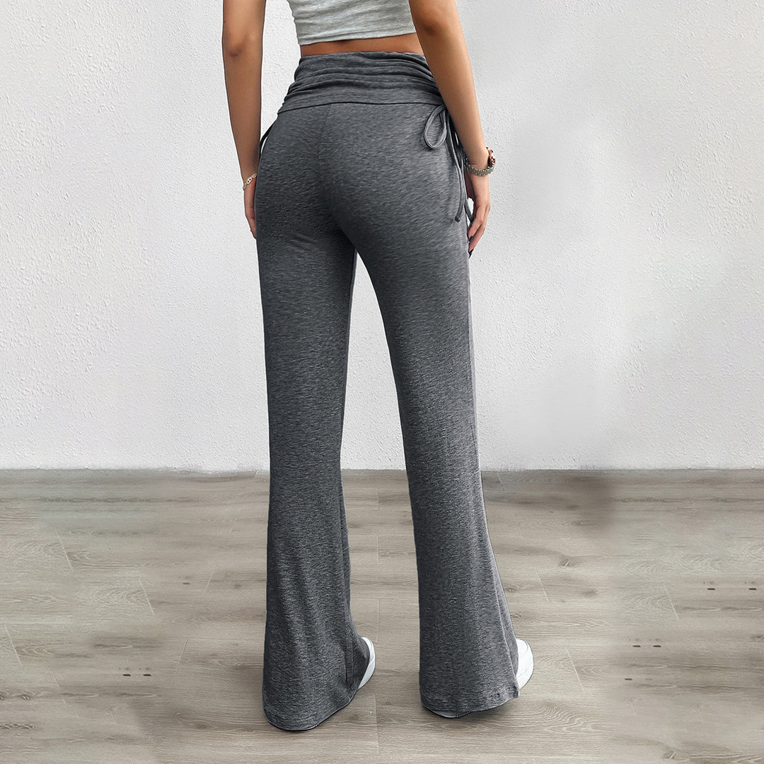 Damen Bequeme Palazzo-Hose mit elastischem Bund und lässigem Schnitt R&B