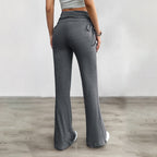 Damen Bequeme Palazzo-Hose mit elastischem Bund und lässigem Schnitt R&B