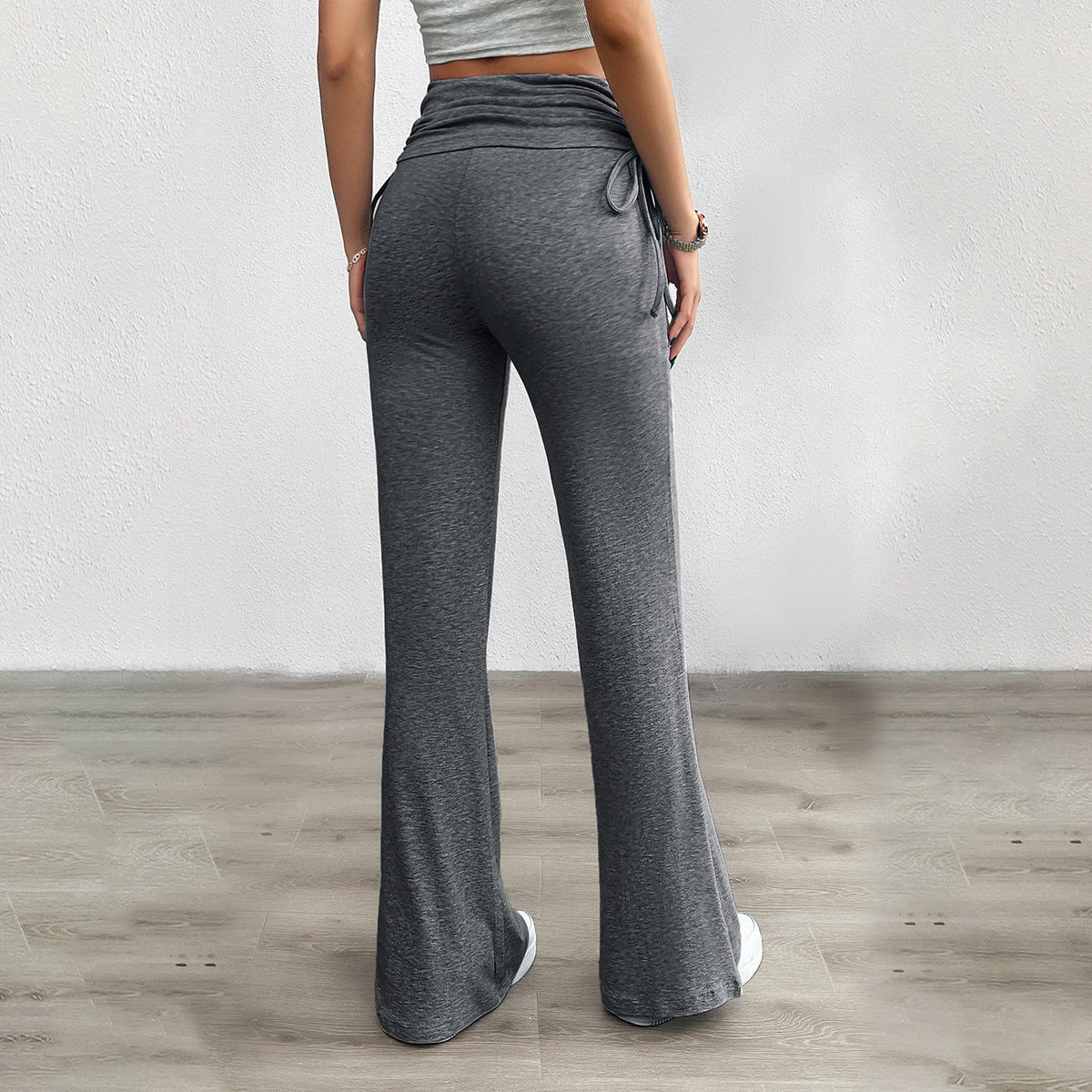 Damen Bequeme Palazzo-Hose mit elastischem Bund und lässigem Schnitt R&B