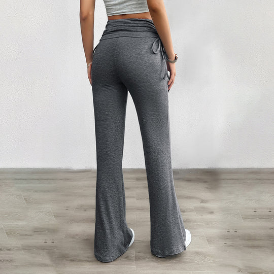 Damen Bequeme Palazzo-Hose mit elastischem Bund und lässigem Schnitt R&B