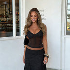 Damen Elegantes Spitzen-Top mit tailliertem Schnitt R&B