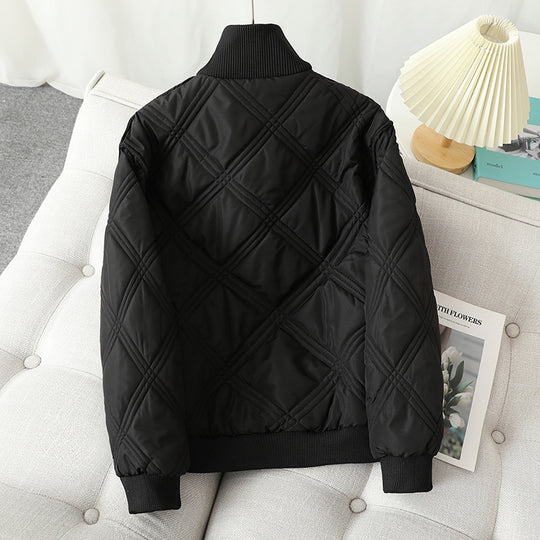 Damen gesteppte Übergangsjacke mit hohem Kragen und elastischen Bündchen R&B