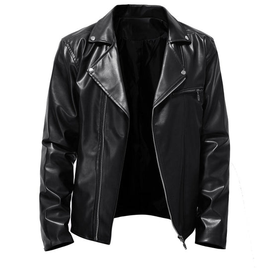 Herren Bikerjacke aus hochwertigem Kunstleder R&B