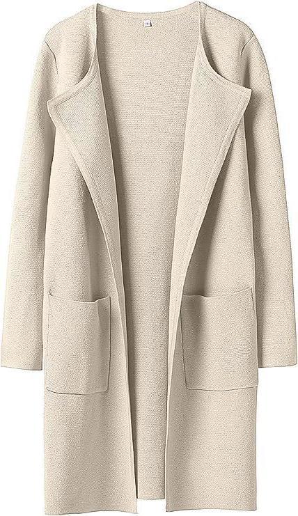 Damen Offener Strickmantel mit Taschen R&B