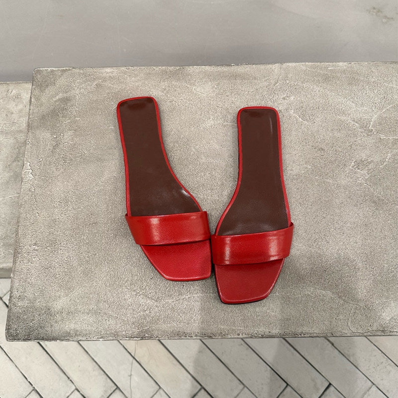 Damen Elegante Slipper mit breitem Riemendesign R&B