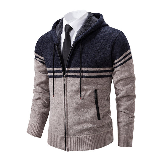 Herren modische Kapuzenjacke mit strukturiertem Design und Funktionen R&B