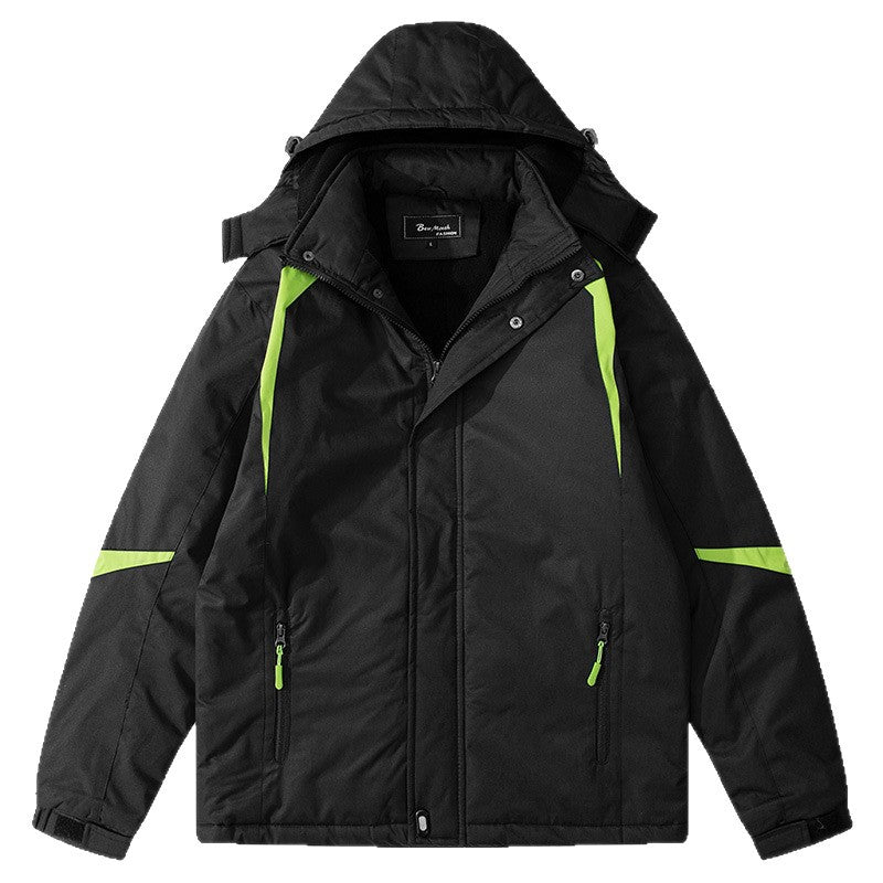 Damen isolierte Outdoor-Jacke mit verstellbarer Kapuze R&B