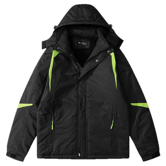 Damen isolierte Outdoor-Jacke mit verstellbarer Kapuze R&B