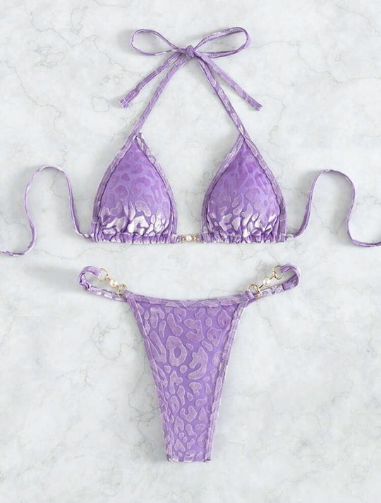 Damen Triangel-Bikini mit dekorativen Akzenten und raffiniertem Schnitt R&B
