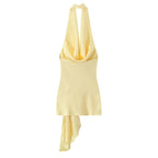 Damen Halter-Top mit elegantem Wickel-Design und fließendem Stoff R&B