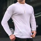 Herren Strickpullover mit modernem Strukturdesign und Rundhalsausschnitt R&B