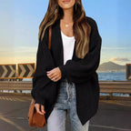 Damen Grobstrick Cardigan mit weitem Schnitt R&B