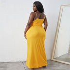 Damen Maxikleid mit zartem BindR&Band und verstellbaren Spagettiträgern R&B