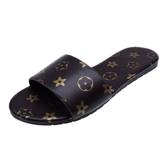 Damen modische Freizeitsandalen mit bequemem Riemen und angesagtem Print R&B