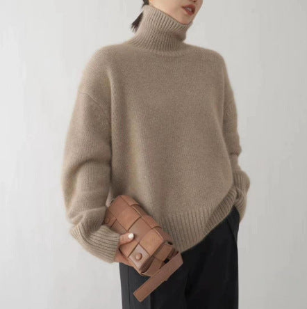 Damen Casual Rollkragenpullover R&B