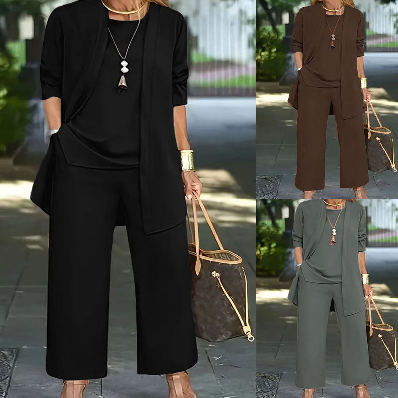 Damen lässiges und elegantes Zweiteiler-Set mit weitem Schnitt und modernen Akzenten R&B