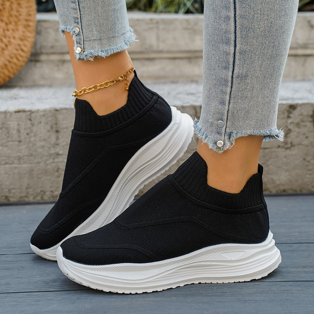 Damen atmungsaktive Slip-On Sneakers R&B