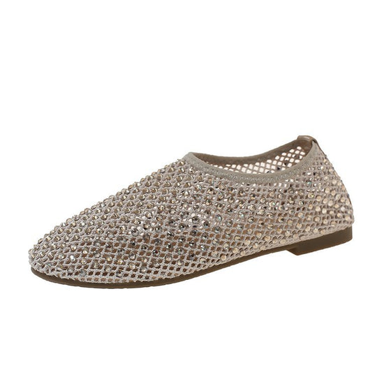Damen komfortable Sneakers mit funkelnden Strass-Akzenten R&B