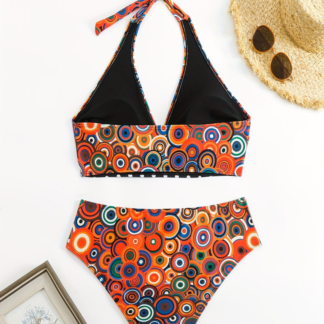 Damen Triangel-Bikini mit modischem Punkten-Design R&B