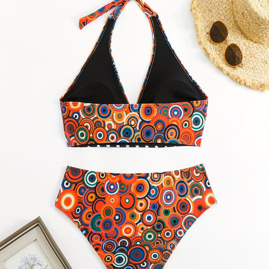 Damen Triangel-Bikini mit modischem Punkten-Design R&B