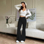 Damen Hohe Taille Flared Pants R&B